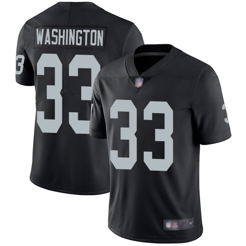 Men Oakland Raiders Limited Black DeAndre Washington Home Jersey NFL Football #33 Vapor Jersey